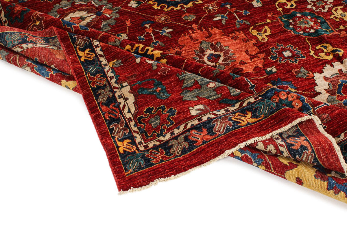 10x15 Red and Multicolor Anatolian Traditional Rug