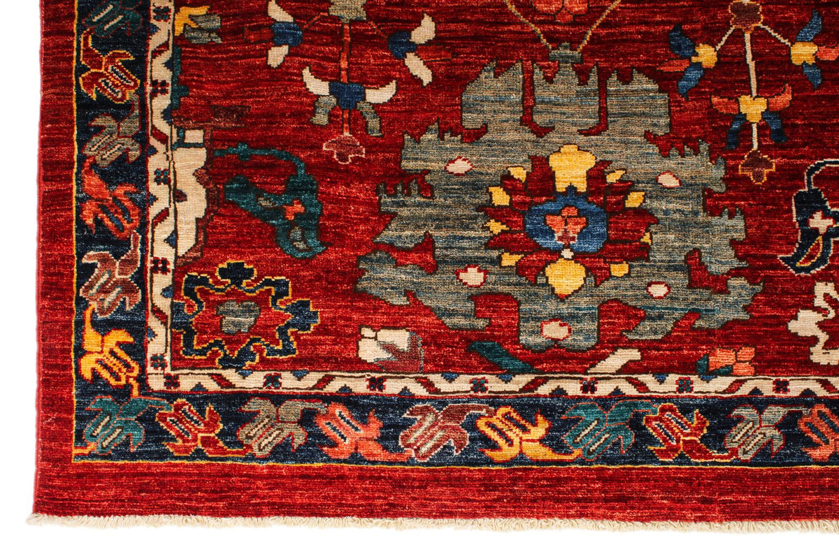 10x15 Red and Multicolor Anatolian Traditional Rug