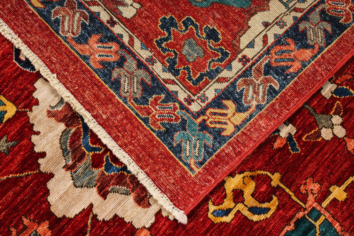 10x15 Red and Multicolor Anatolian Traditional Rug