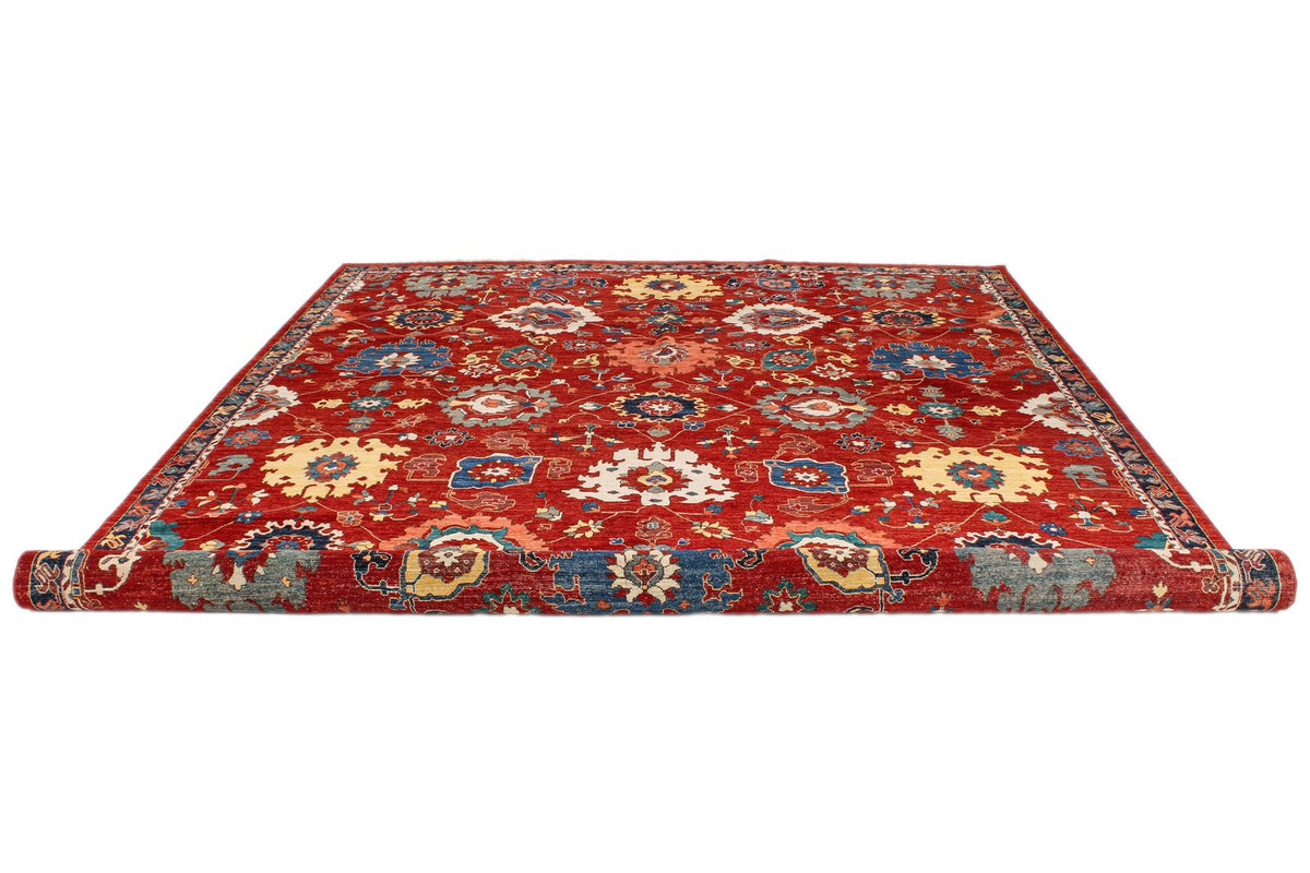 10x15 Red and Multicolor Anatolian Traditional Rug