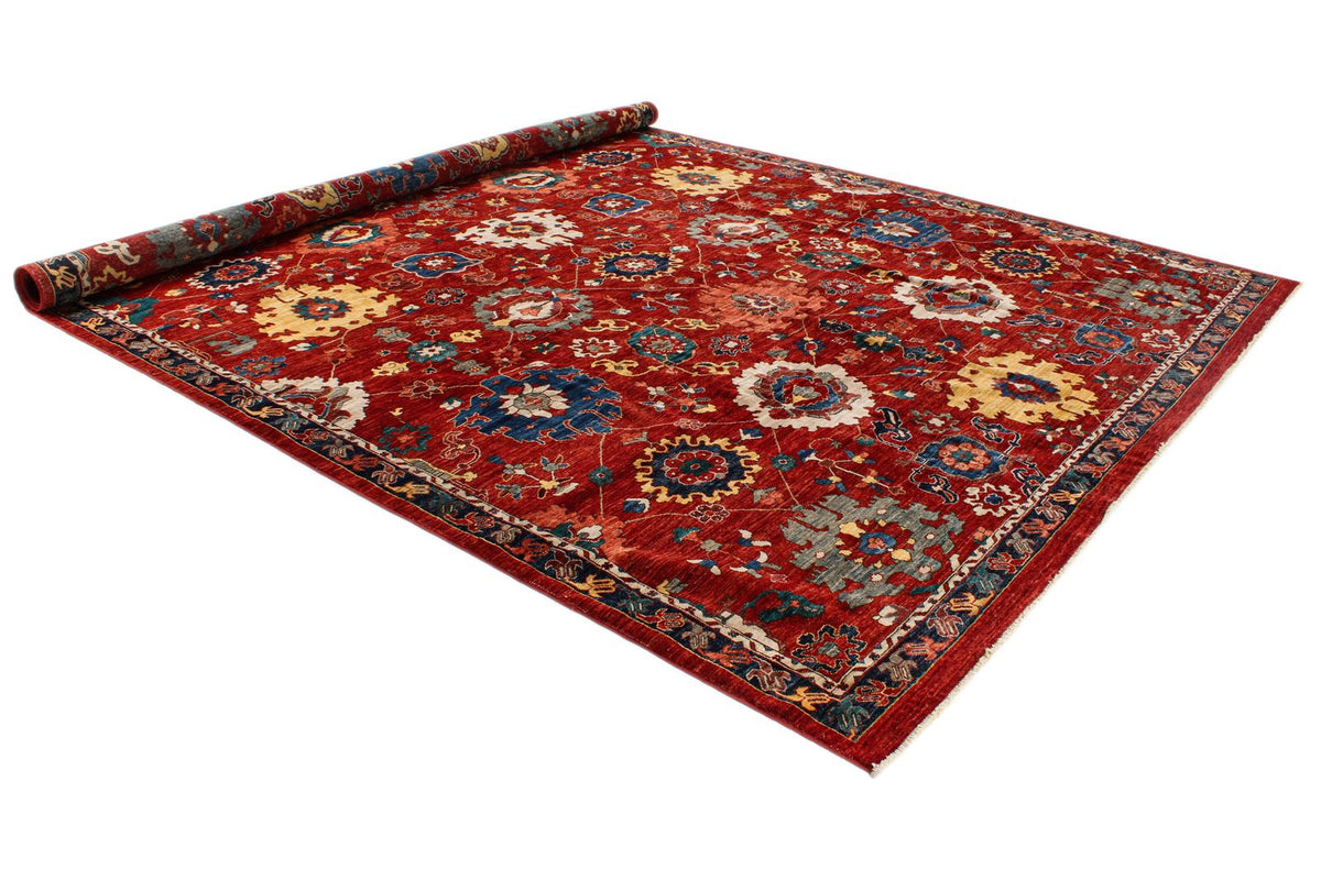 10x15 Red and Multicolor Anatolian Traditional Rug