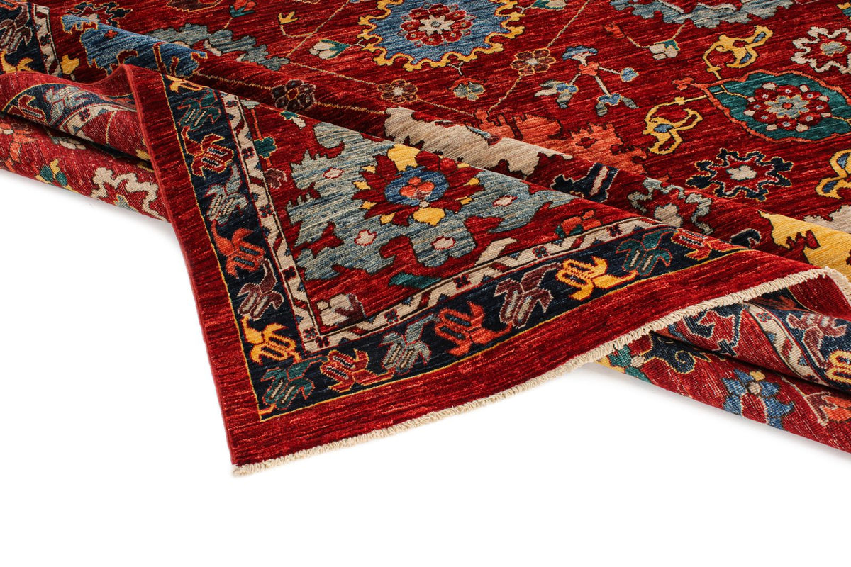 9x12 Red and Multicolor Anatolian Traditional Rug
