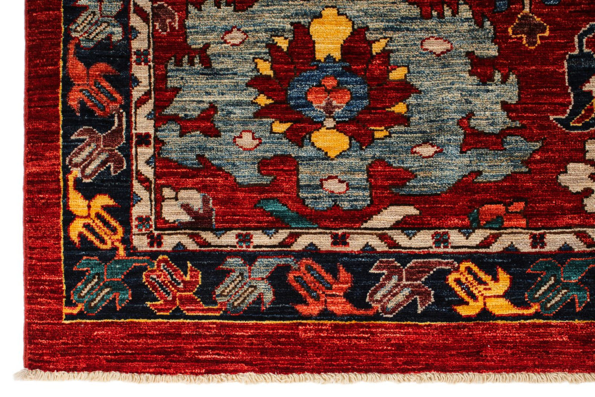 9x12 Red and Multicolor Anatolian Traditional Rug
