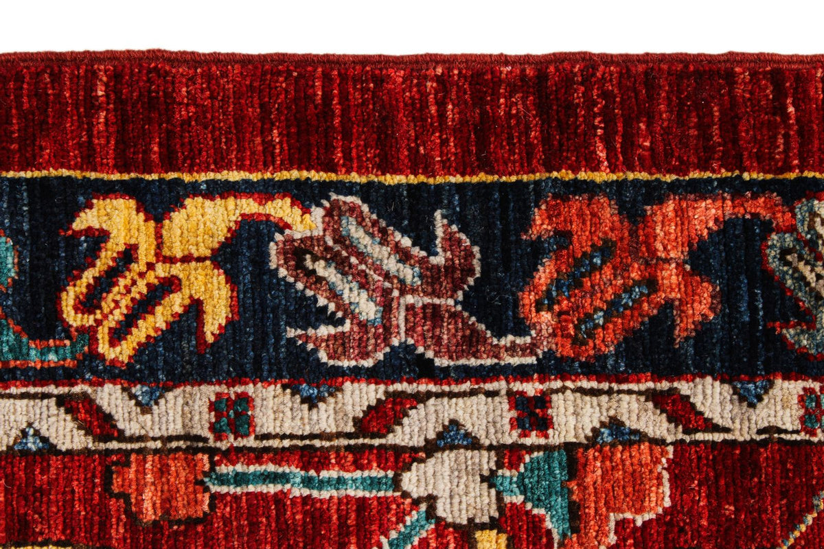 9x12 Red and Multicolor Anatolian Traditional Rug