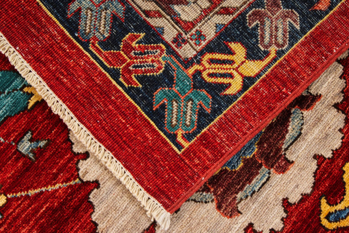 9x12 Red and Multicolor Anatolian Traditional Rug