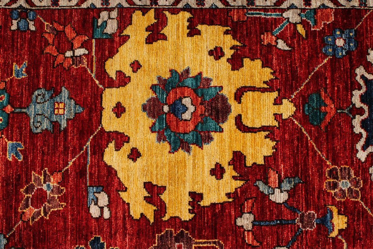 9x12 Red and Multicolor Anatolian Traditional Rug