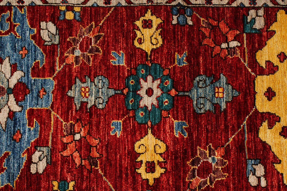 9x12 Red and Multicolor Anatolian Traditional Rug