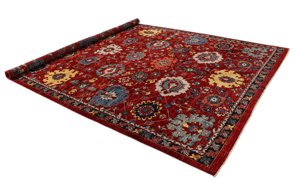 9x12 Red and Multicolor Anatolian Traditional Rug