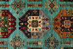 9x12 Blue and Multicolor Tribal Rug