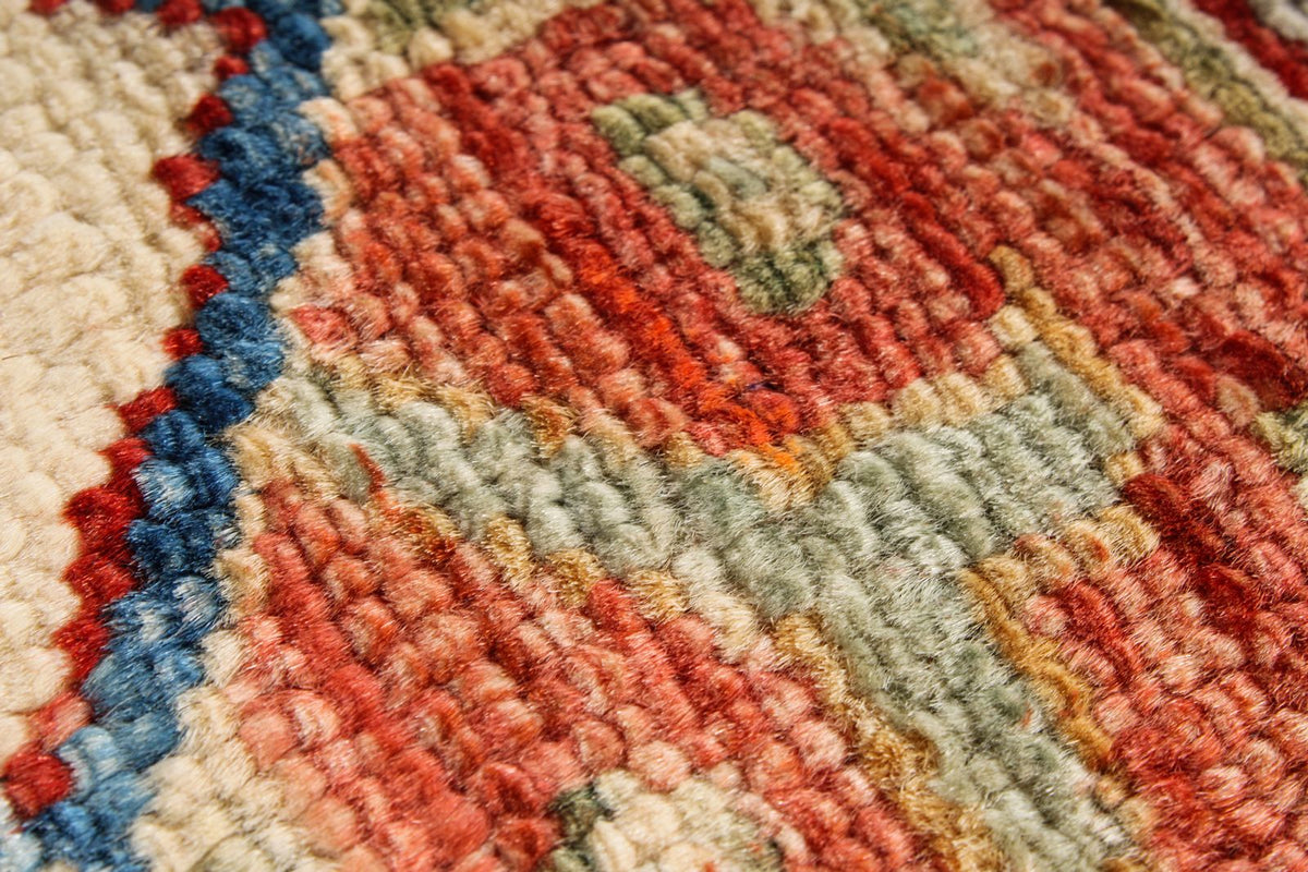 9x12 Gray and Multicolor Kazak Tribal Rug