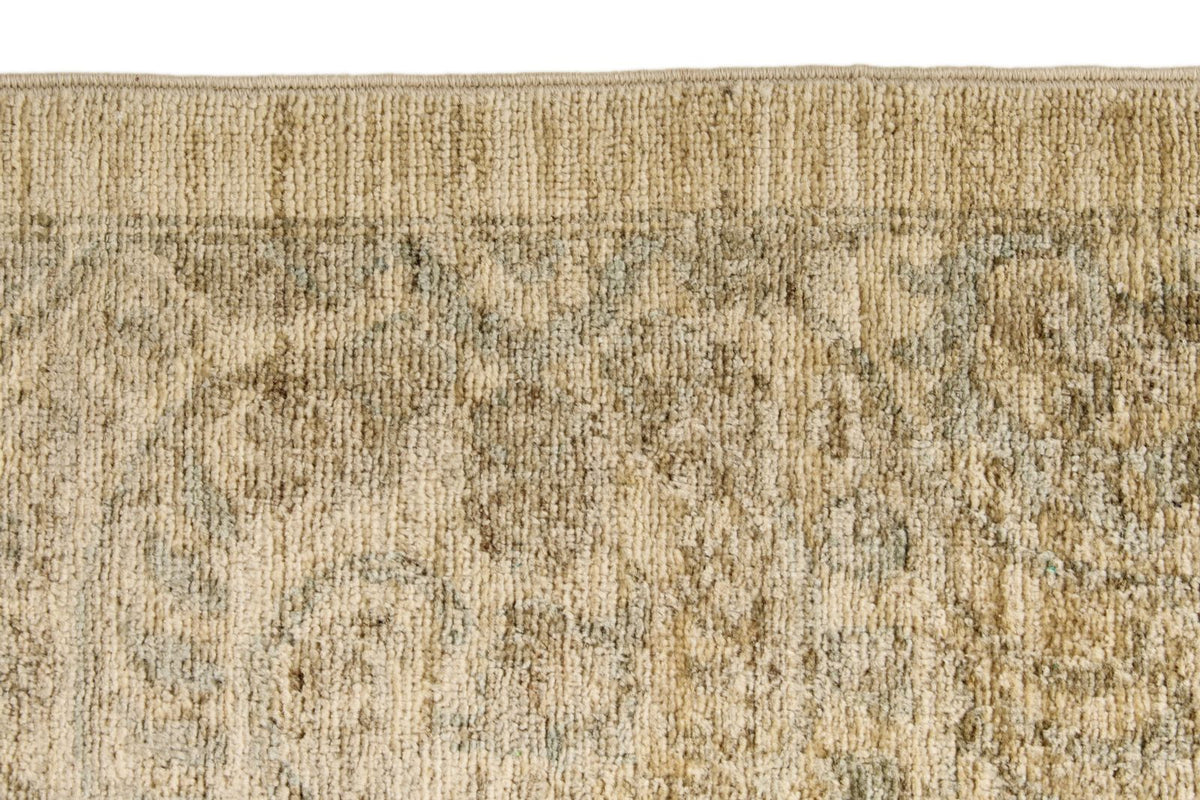 9x12 Beige and Ivory Turkish Tribal Rug