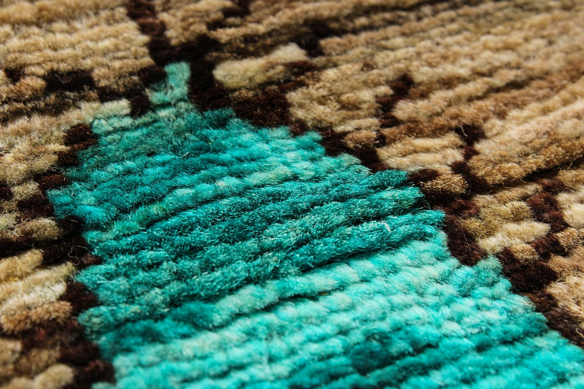 6x8 Beige and Multicolor Modern Contemporary Rug