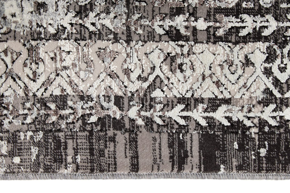 10x13 Silver and Black Turkish Antep Rug