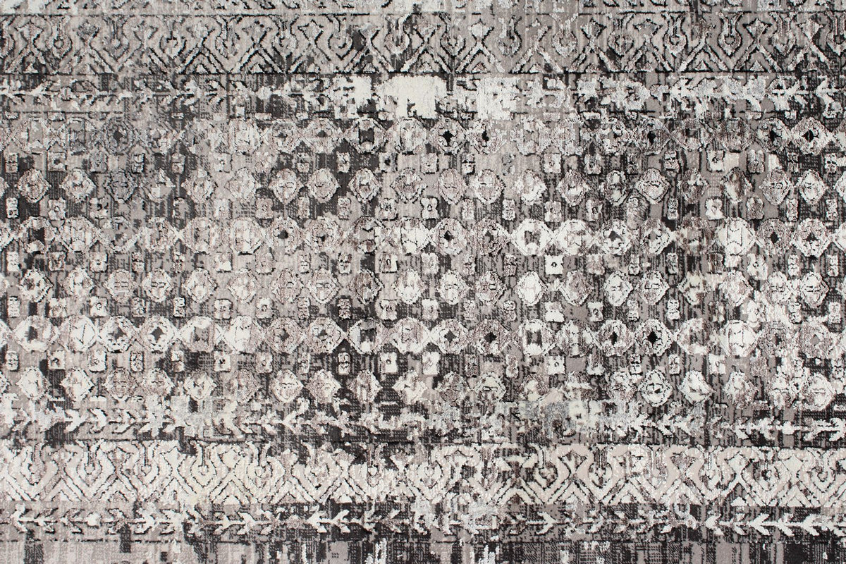 10x13 Silver and Black Turkish Antep Rug