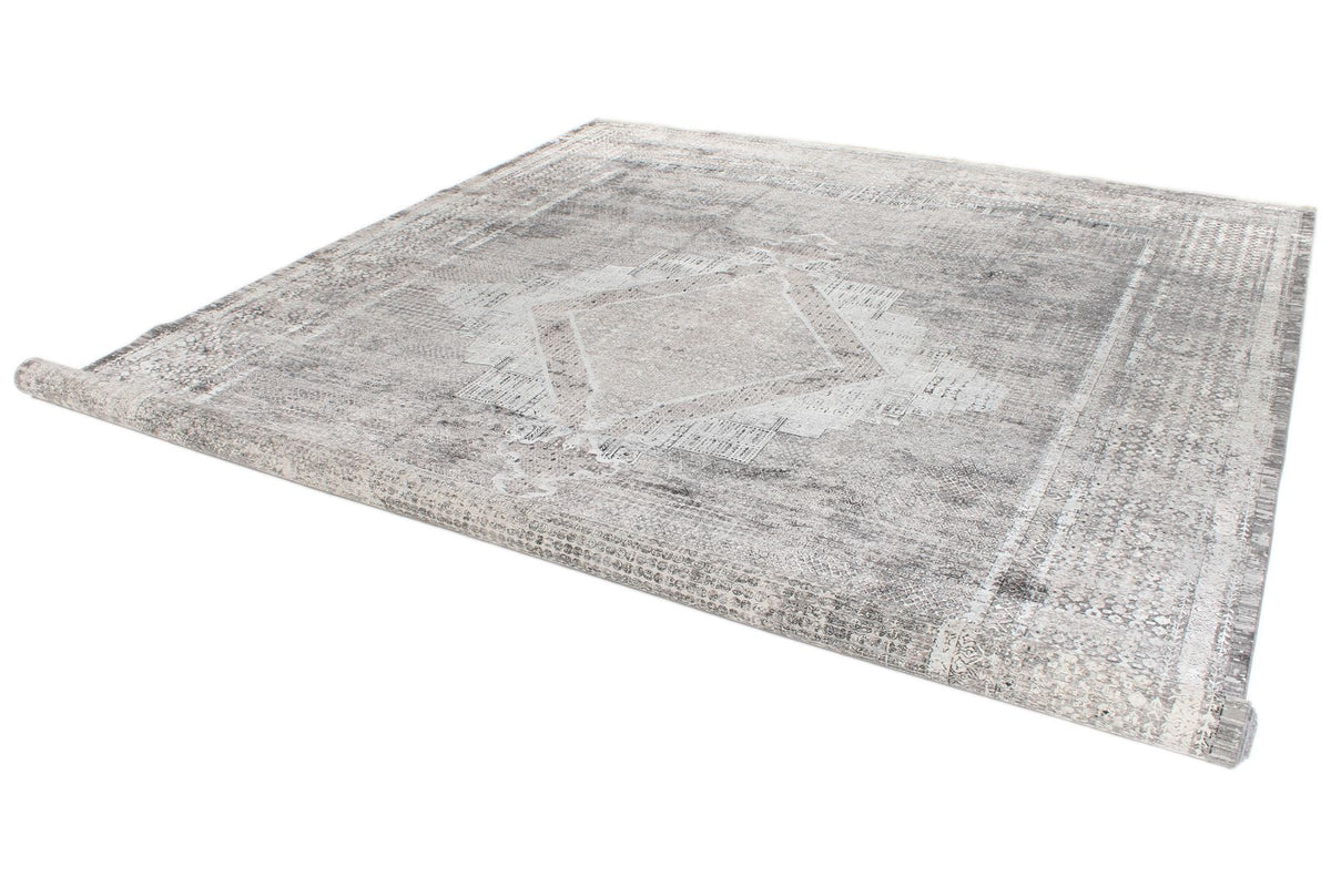 10x13 Silver and Black Turkish Antep Rug