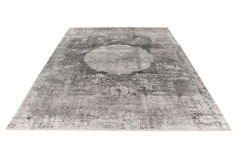 10x13 Sılver and Gray Turkish Antep Rug