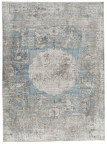 10x13 Silver and Multicolor Turkish Antep Rug