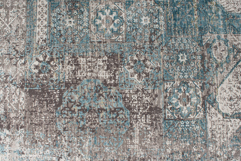 10x13 Silver and Multicolor Turkish Antep Rug