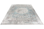 10x13 Silver and Multicolor Turkish Antep Rug