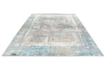 8x11 Gray and Multicolor Turkish Antep Rug