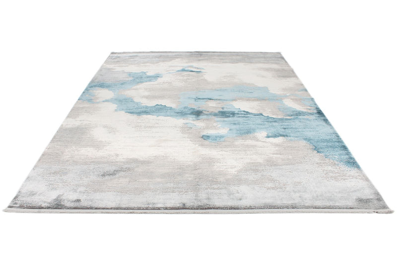 8x11 Gray and Blue Turkish Antep Rug