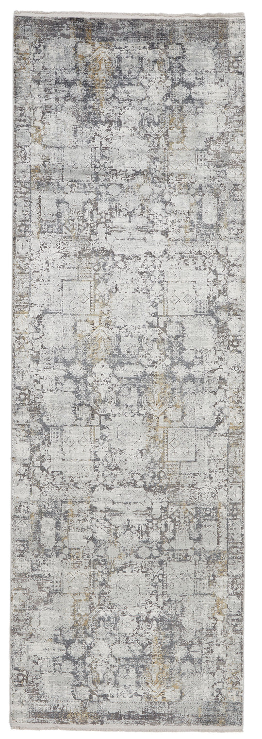 3x10 Silver and Gray Turkish Antep Runner