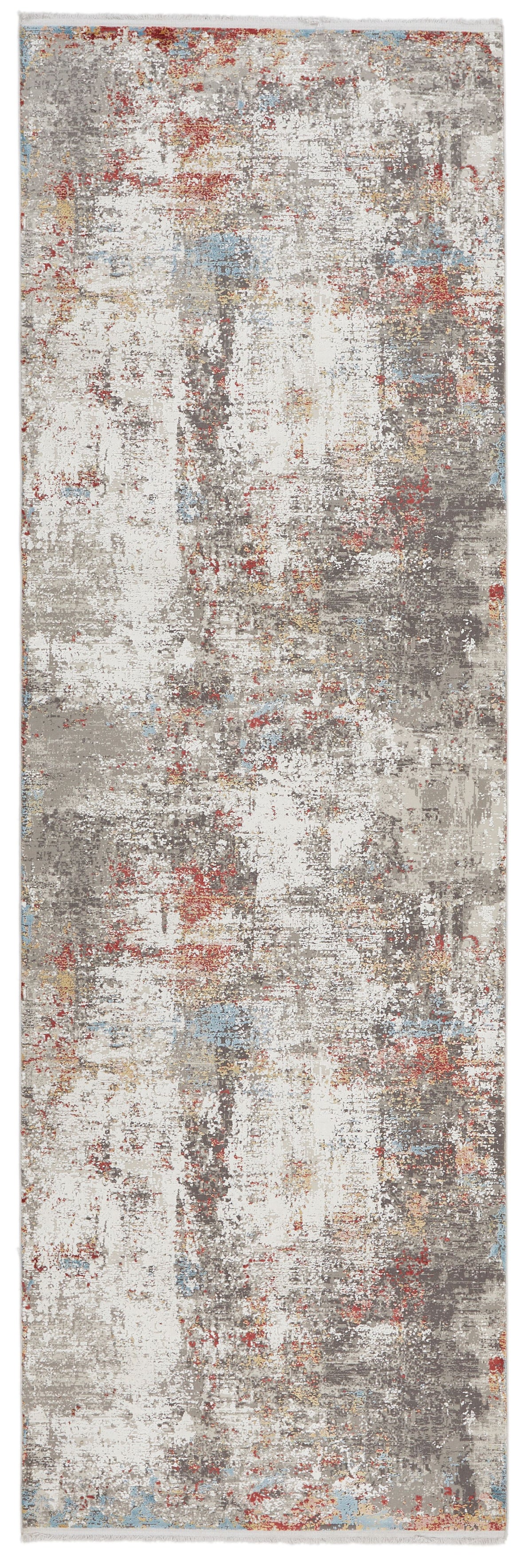 3x10 Gray and Multicolor Turkish Antep Runner