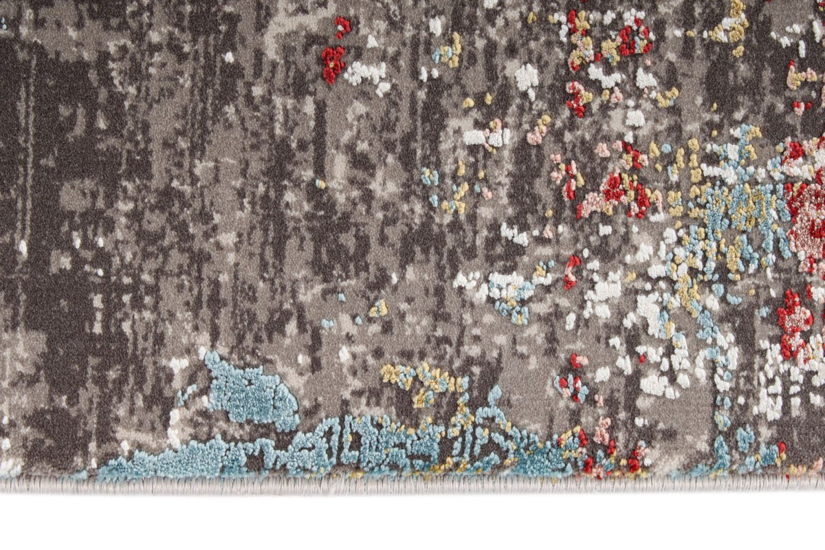 3x10 Gray and Multicolor Turkish Antep Runner
