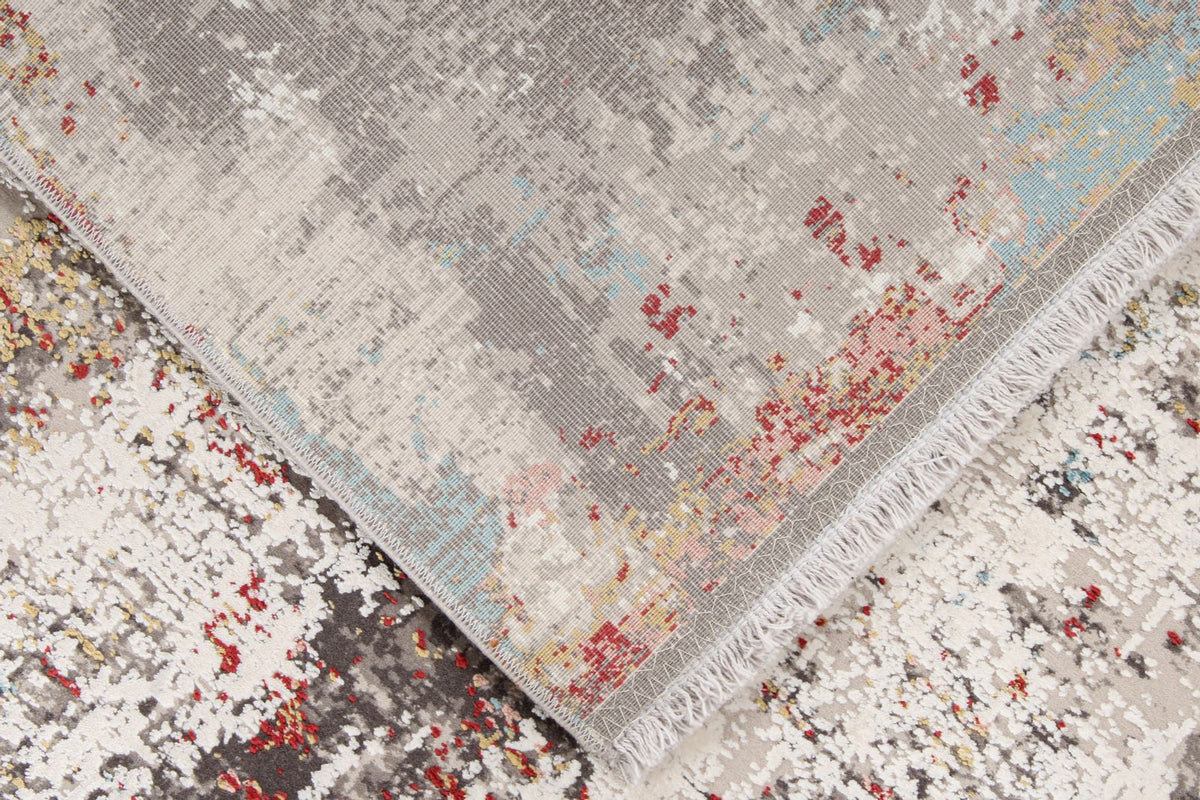 3x10 Gray and Multicolor Turkish Antep Runner