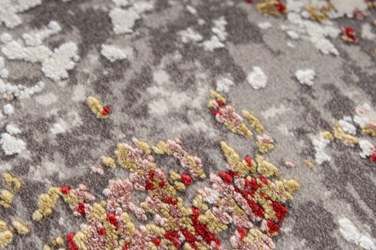 3x10 Gray and Multicolor Turkish Antep Runner