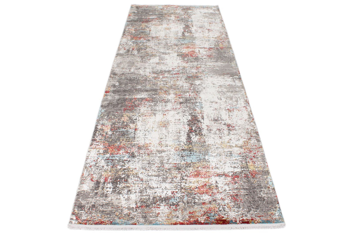 3x10 Gray and Multicolor Turkish Antep Runner
