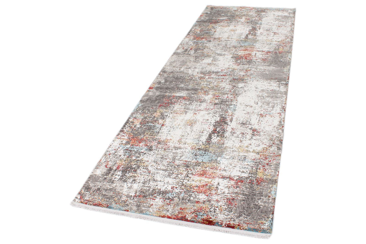 3x10 Gray and Multicolor Turkish Antep Runner
