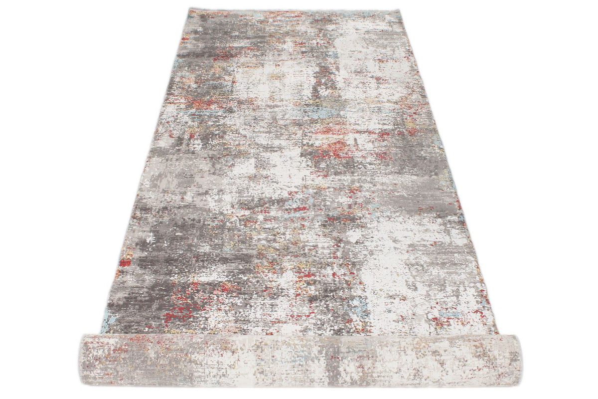 3x10 Gray and Multicolor Turkish Antep Runner