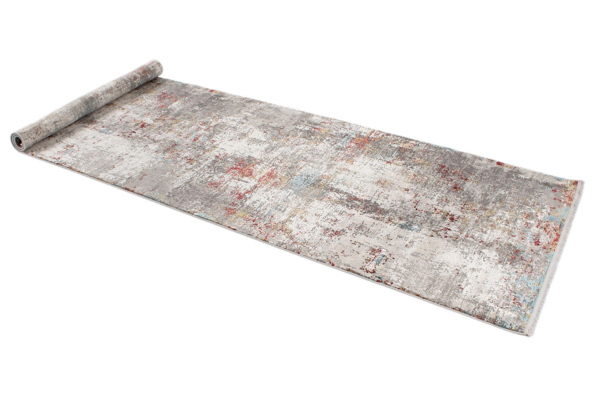 3x10 Gray and Multicolor Turkish Antep Runner