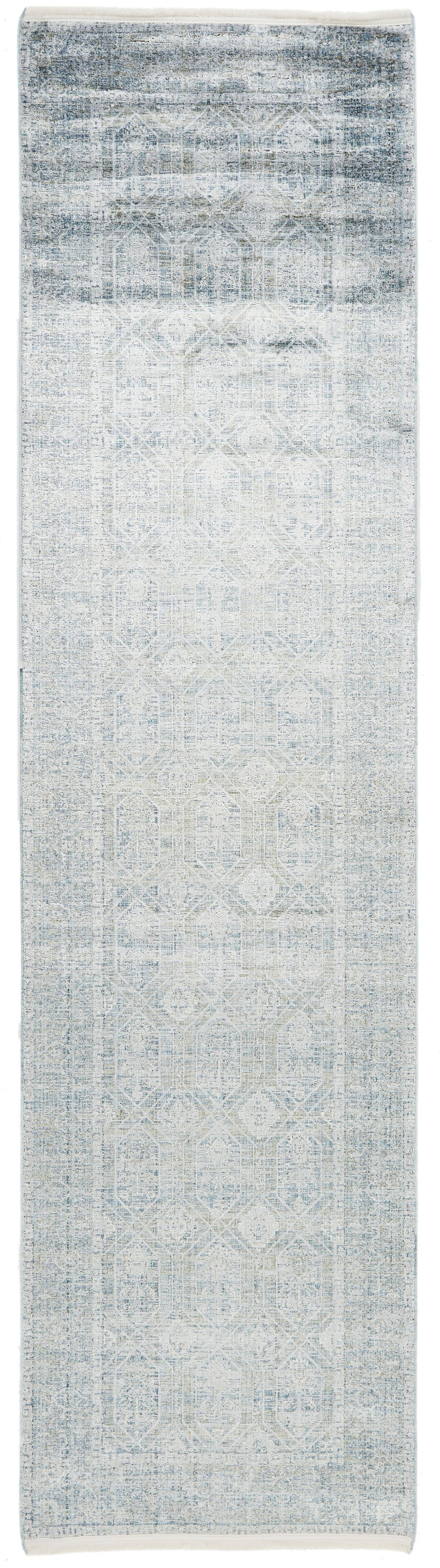 3x10 Silver and Blue Turkish Antep Runner