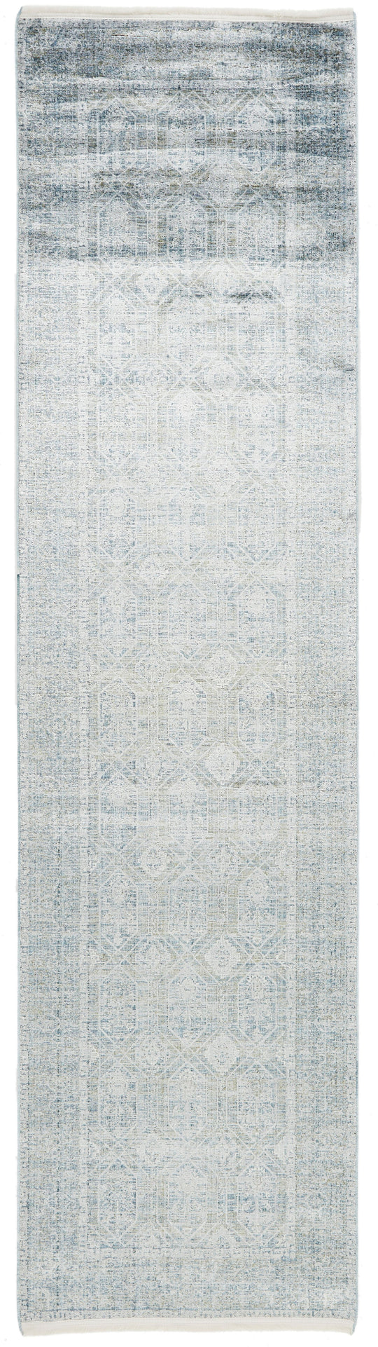 3x10 Silver and Blue Turkish Antep Runner