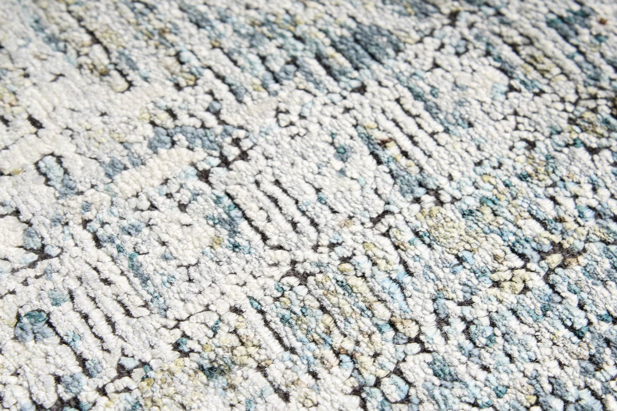 3x10 Silver and Blue Turkish Antep Runner