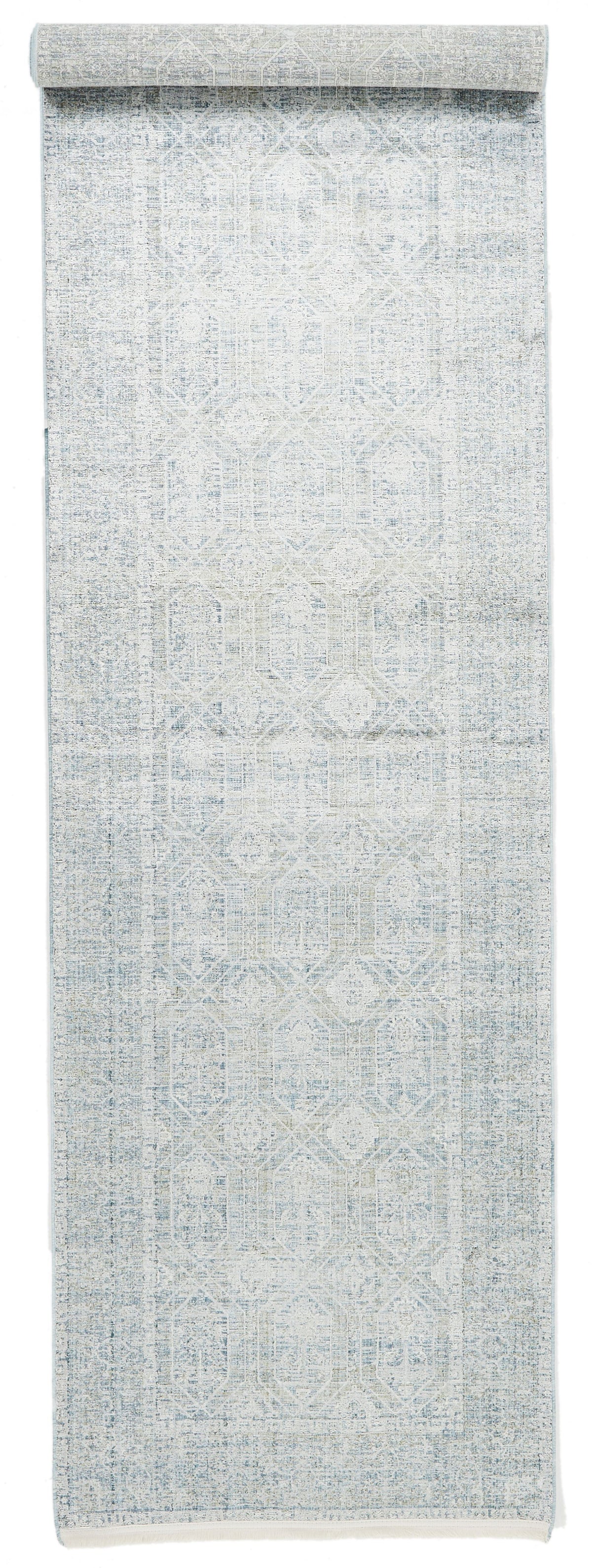 3x10 Silver and Blue Turkish Antep Runner