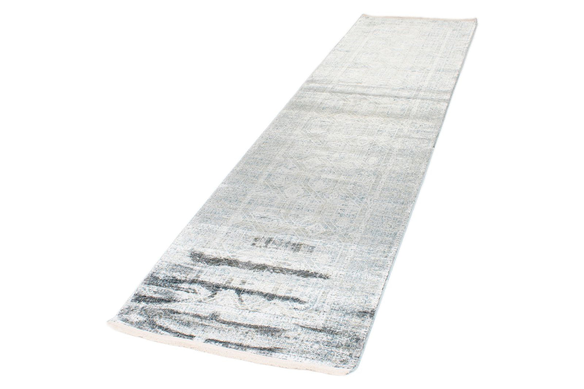 3x10 Silver and Blue Turkish Antep Runner