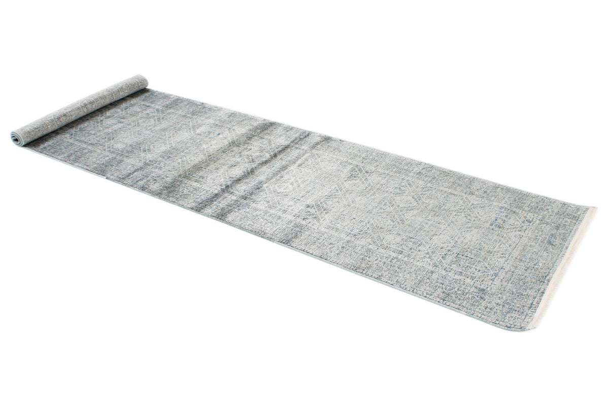 3x10 Silver and Blue Turkish Antep Runner