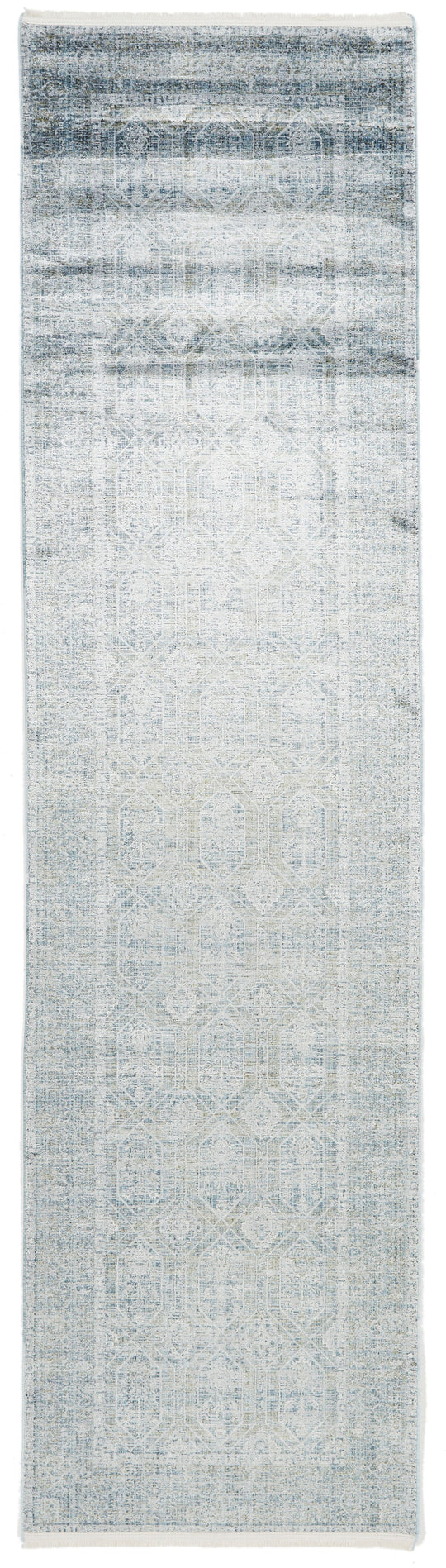 3x10 Silver and Multicolor Turkish Antep Runner