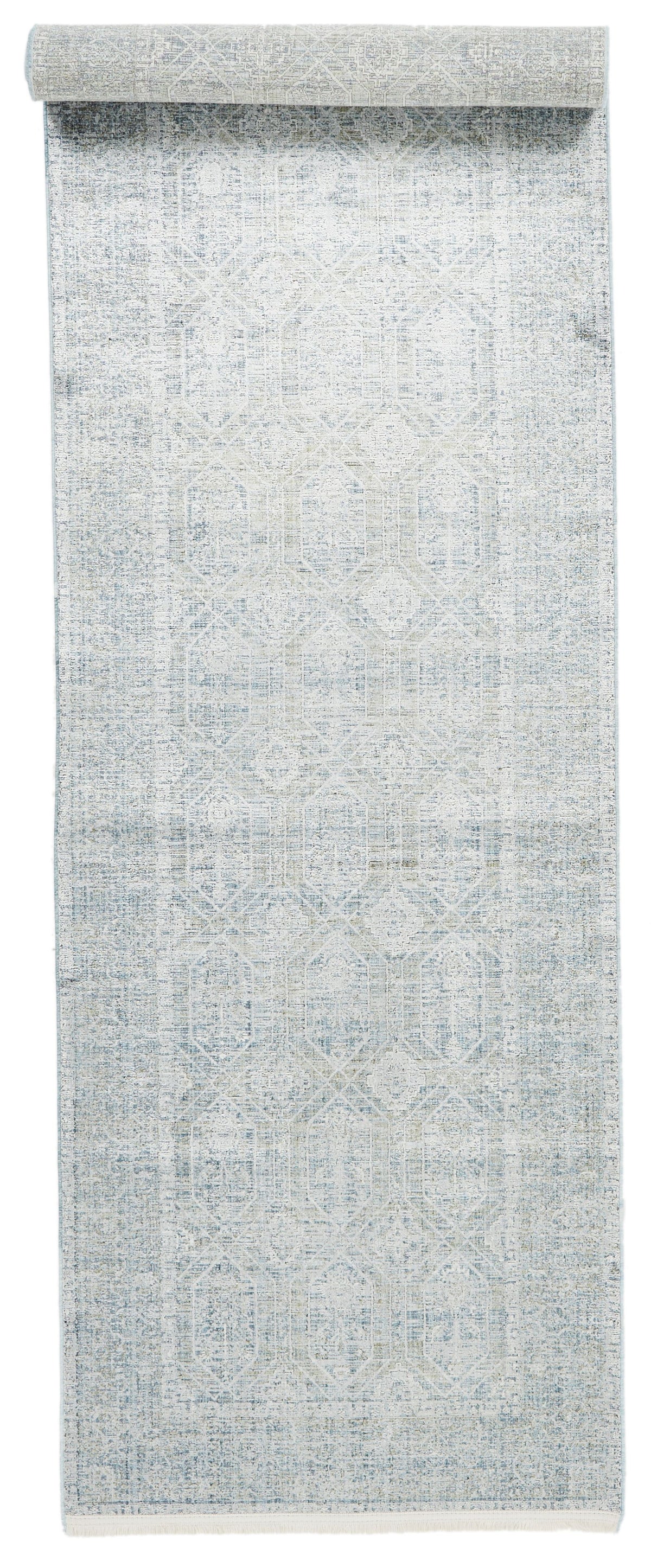 3x10 Silver and Multicolor Turkish Antep Runner