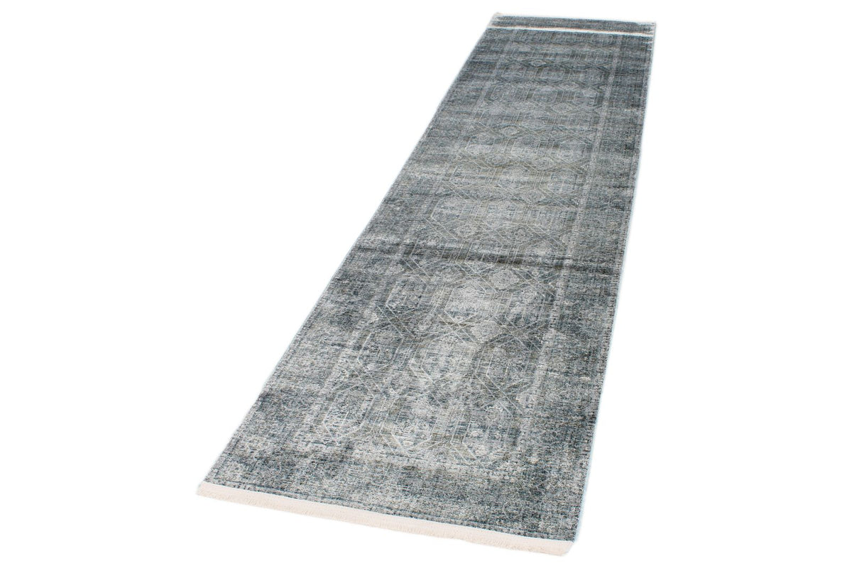 3x10 Silver and Multicolor Turkish Antep Runner