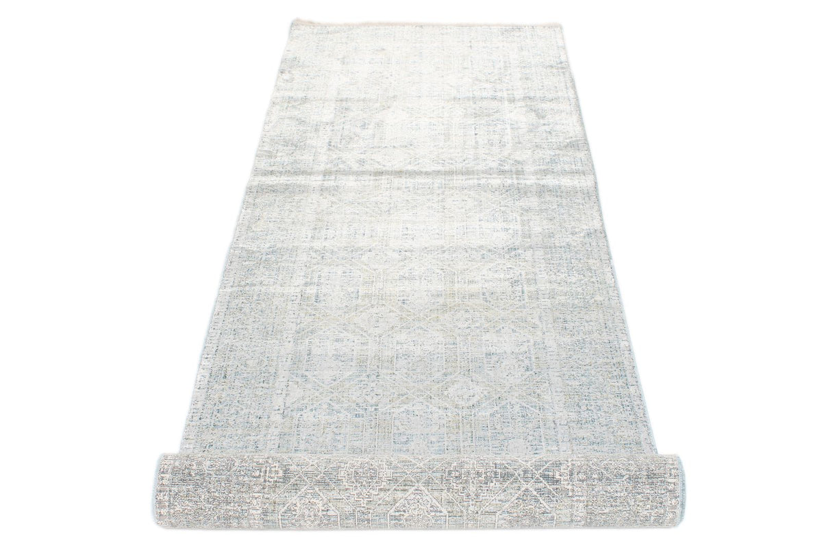 3x10 Silver and Multicolor Turkish Antep Runner