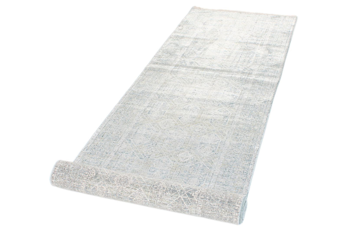 3x10 Silver and Multicolor Turkish Antep Runner