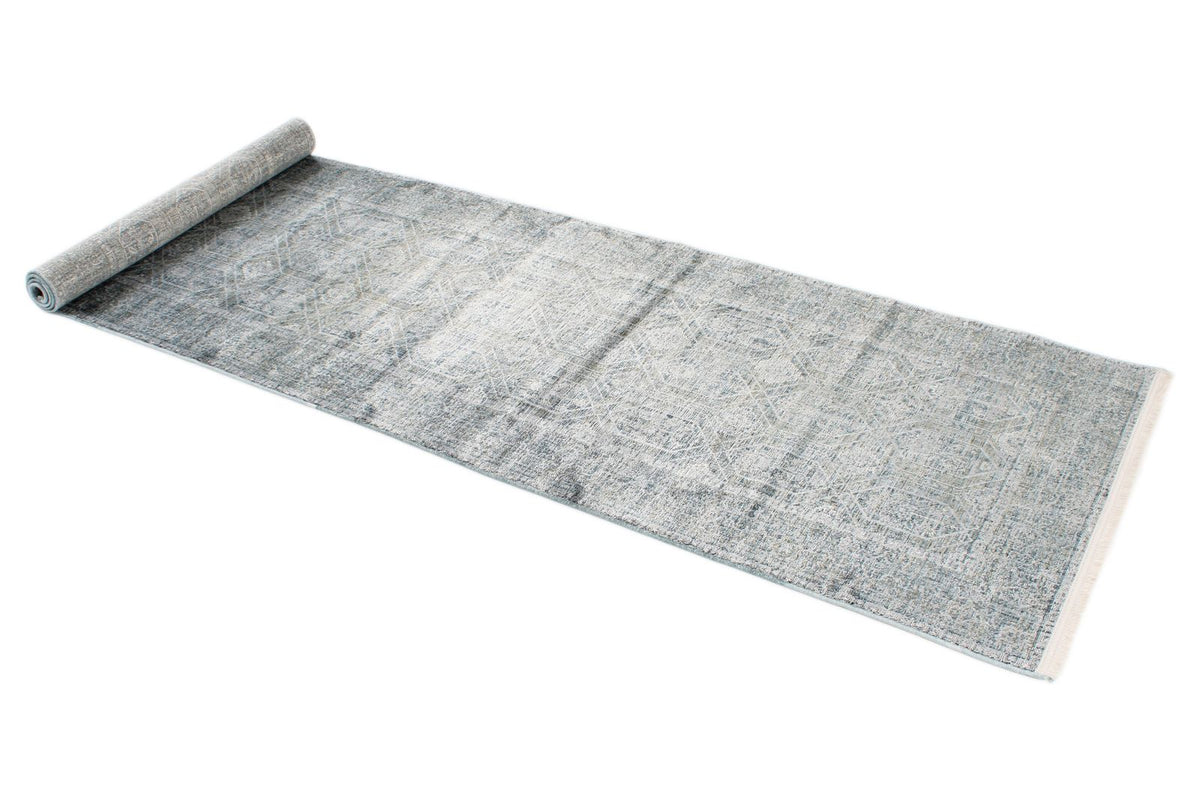 3x10 Silver and Multicolor Turkish Antep Runner