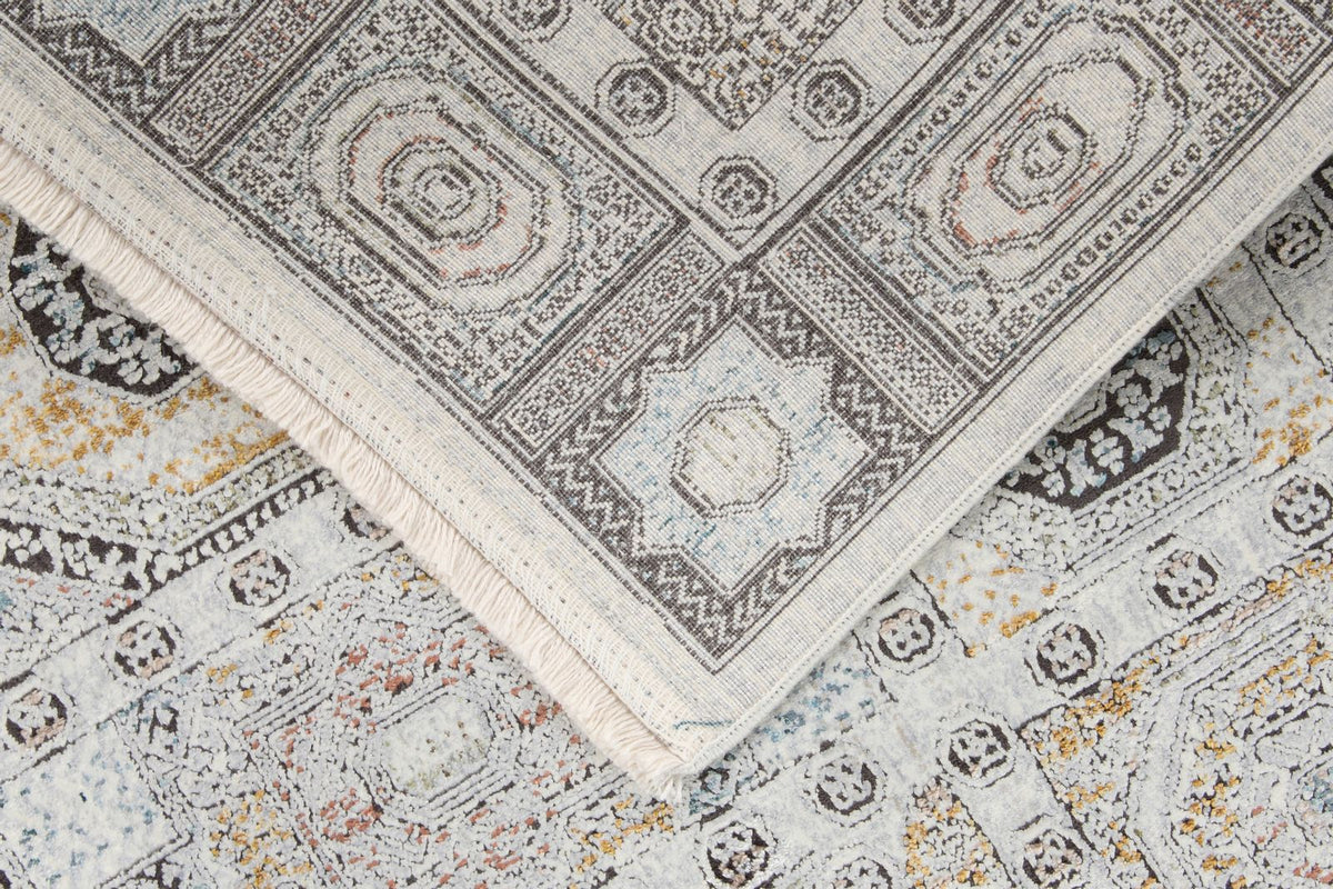 3x10 Silver and Multicolor Turkish Antep Runner