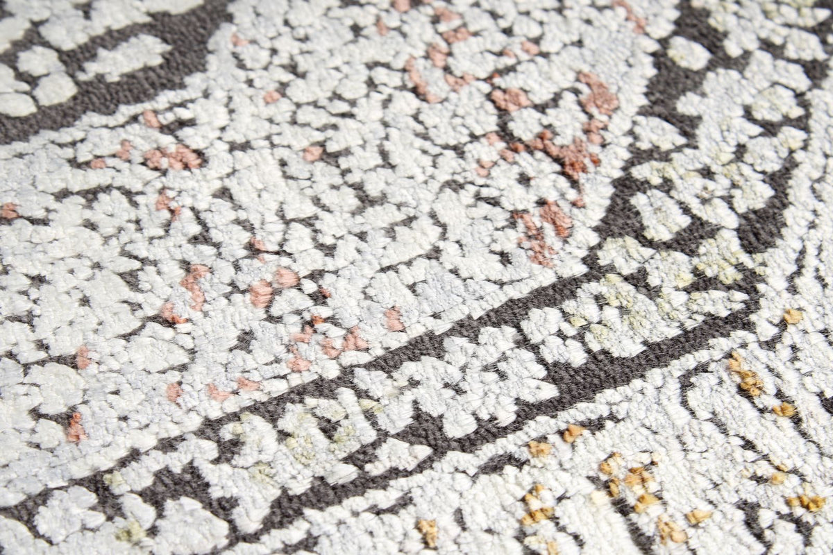 3x10 Silver and Multicolor Turkish Antep Runner