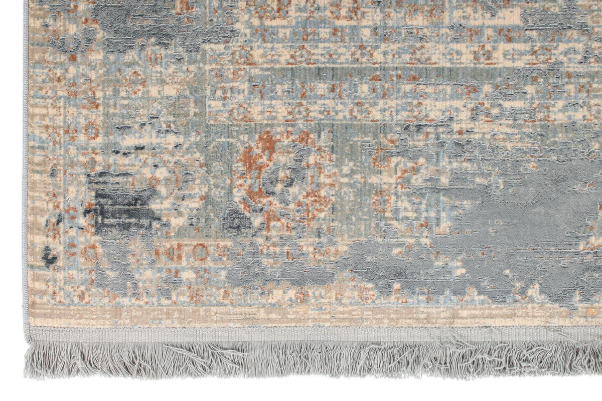 4x10 Ivory and Multicolor Turkish Antep Runner