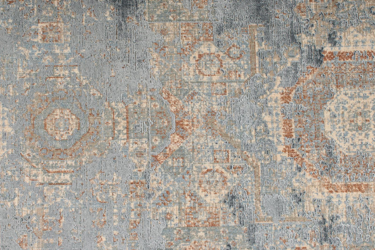 4x10 Ivory and Multicolor Turkish Antep Runner